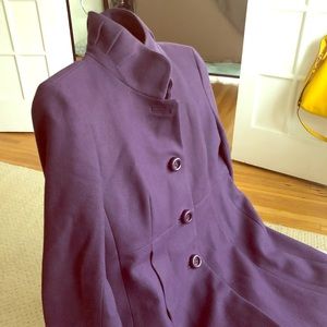 J. Crew Purple Trench Coat
